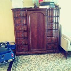 Antique armoire dresser.