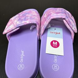 Cat & Jack Toddler Slides Size 2/3 Pink Purple Sandals – OBO