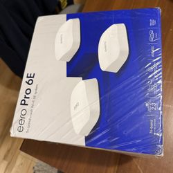 Eero Pro 6E Tri-Band Wi-Fi 6E Mesh System (3 Pack) – New Sealed