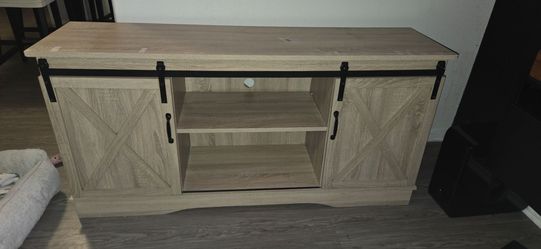 Farmhouse Sliding Barn Door TV Stand