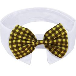 ZTON for Little Puppy, Handcrafted Adjustable Formal Pet Bowtie Collar Neck Tie for Dogs & Cats (S, Yellow)


