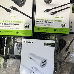 Car Charger Type C And Lighting 