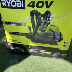 RYOBI 40V Whisper Series 145 MPH 625 CFM Cordless Battery Backpack Leaf Blower with 5.0 Ah Battery and Charger