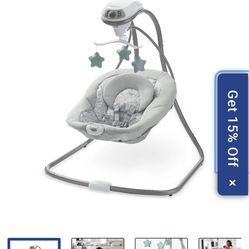 New Graco Simple Sway Baby Boy Girl Infant Nursery Swing, Stratus - $50