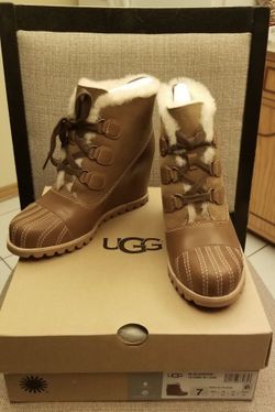 UGG Waterproof Cold Weather Wedge Booties