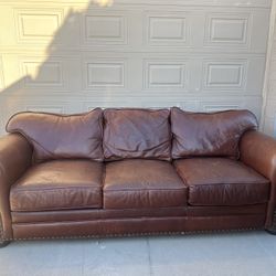 Leather Couch and Arm Chair