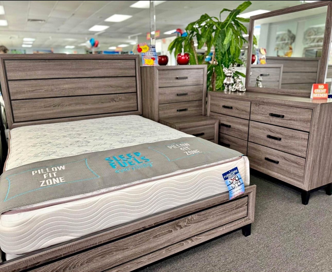 Brand new complete bedroom set- 0 interest finance available- FREE mattress with purchase.