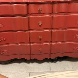 Solid Wood 12 Drawer Antique Dresser 