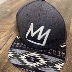 Mammoth Mountain Snapback Hat.    Grey With Tribal Aztec Brim    Worn once