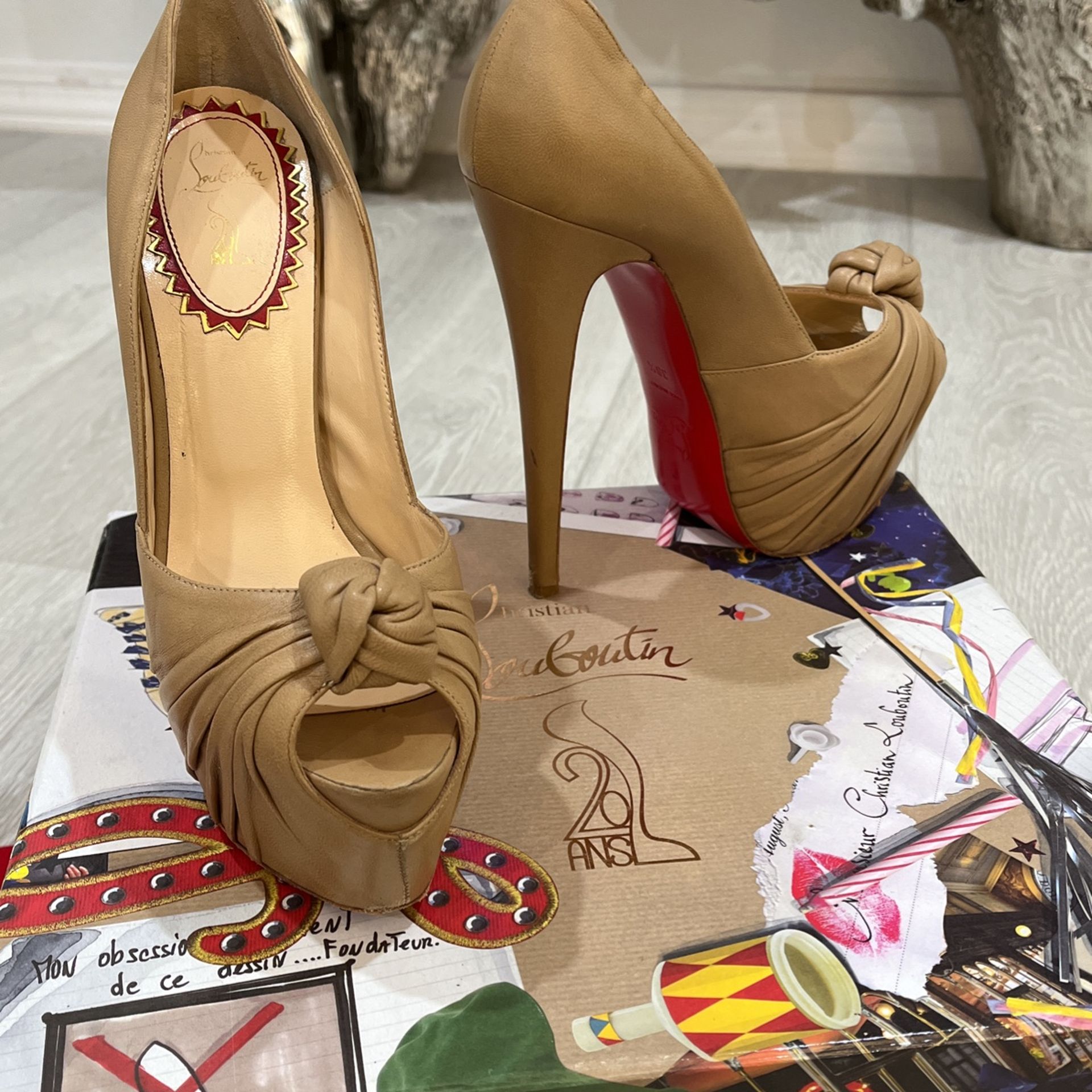 Christian Louboutin Beige 20th Anniversary Heels