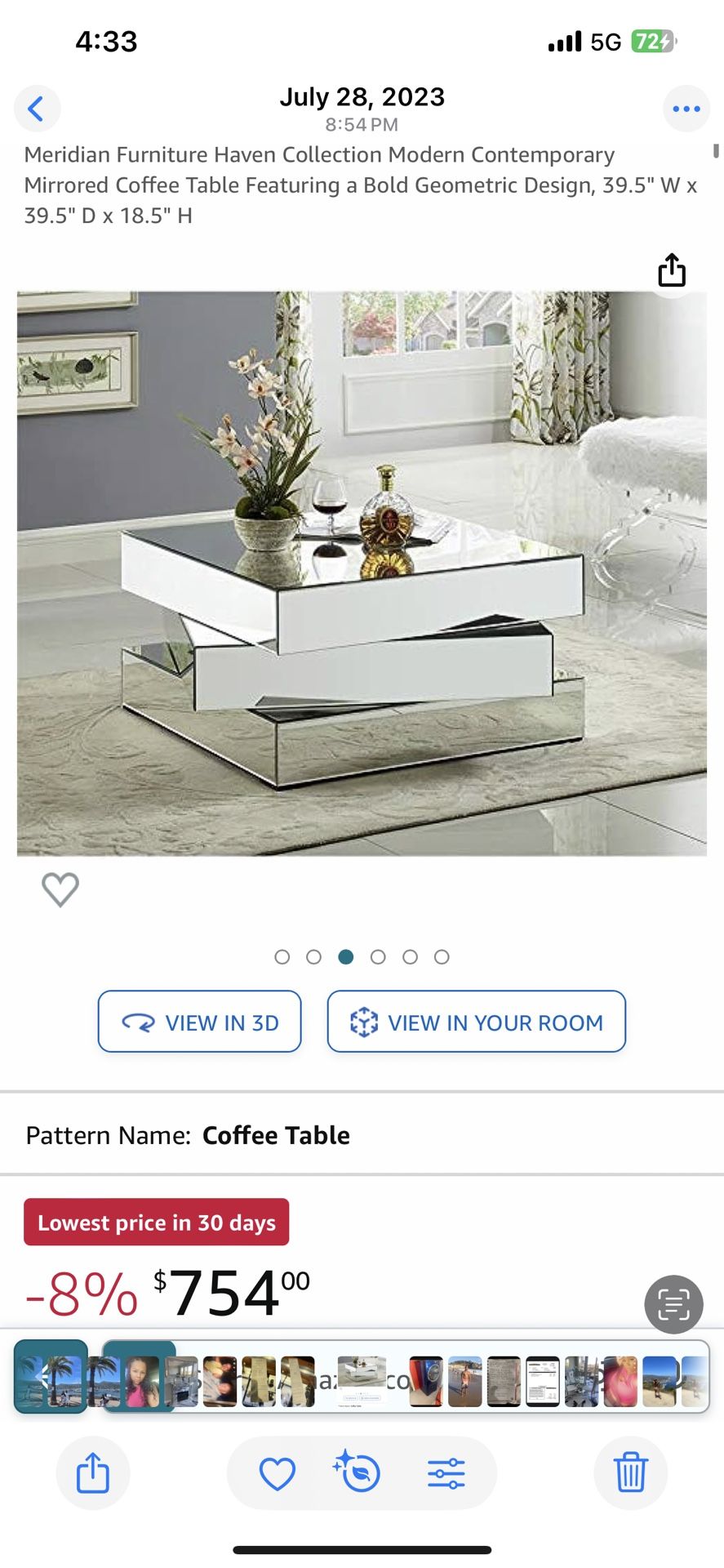 Mirror Coffee Table