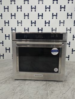 KitchenAid 30" Single Electric Wall Oven (Convection, Self-Clean, Air Fry) - Stainless Steel (KOES530PSS-D-2404)