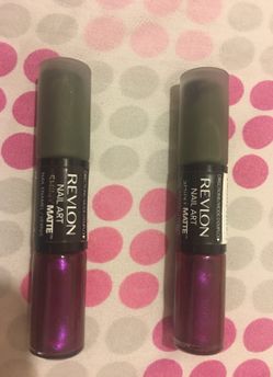 Revlon nail art shiny& matte nail polish duo , 3$ each ,or 5$ for both