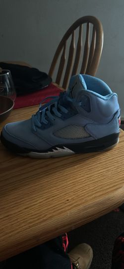 Blue Jordan 5s 