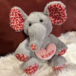 Kellytoy Valentine Elephant  Plush Stuffed Animal
