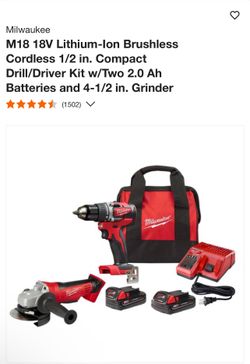 Mailwaukee Compact Drill Kit With Grinder 