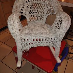 Wicker Rocking Chair For Children.Easy Front PorchPick Up In Selden.NY.$10