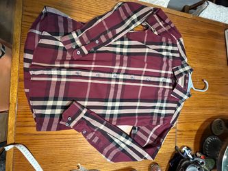 Men’s button up plaid sz L 18 pit to pit