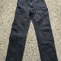 Carhartt Double Knee  B136blk Sz 33x32