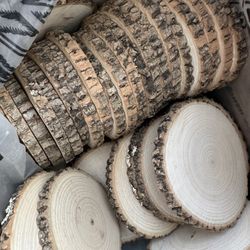 Unfinished wooden 38 slices