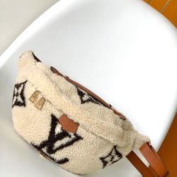 Louis Vuitton Bum Bag Monogram Giant Teddy Fleece Brown