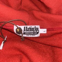 Bape Shark Hoodie Loose Fit Red