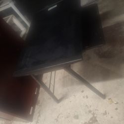 Glass N Metal Comouter Table