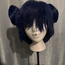 Blue Wig (with Detachable Matching Buns)