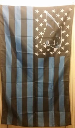 CAROLINA PANTHERS AMERICAN FLAG