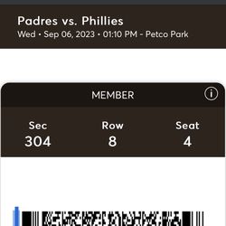 Padres/Phillies Today Sept 6 CHEAP