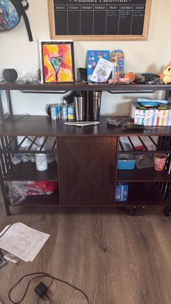 Bar cabinet with connection and led lights
