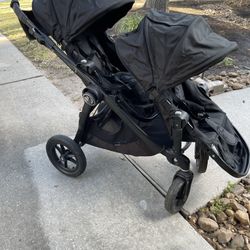 Baby Jogger City Select Double Stroller W/ Infant Bassinet