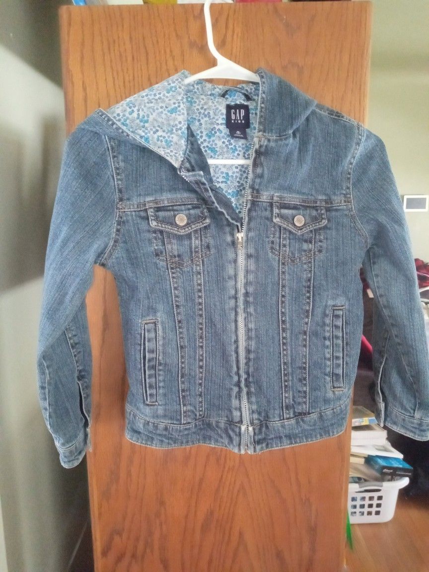 Jean Jacket With Hood And Zipper, Cross Posted North Riverside