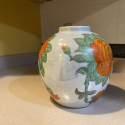 8 1/2 inch painted vase