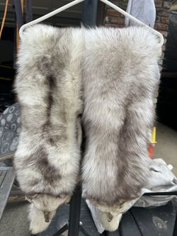 Fox Fur Collar Shawl