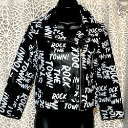 Disney D-Signed Descendants Girls Faux Leather Jacket Youth Medium Rock The Town