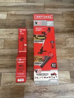 Craftsman V20 Trimmer & Blower Combo Kit + Hedge Trimmer