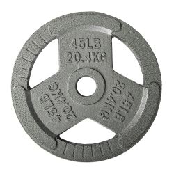 Set of 2 Signature Fitness Olympic Cast Iron Weight Plate, 45LB Single Plate