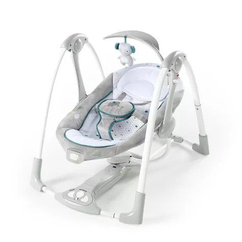 Ingenuity ConvertMe 2-in-1 Compact Portable Baby Swing 2 Infant Seat 