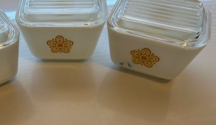 Butterfly Gold Vintage Pyrex Refrigerator Dishes
