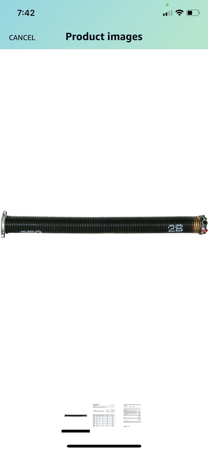 Prime-Line GD 12322 Garage Door Torsion Spring, 0.250 In. x 2 In. x 28 In., Gold, Left Hand Wind (Single Pack)