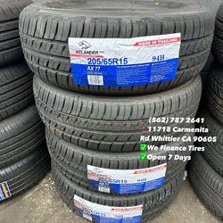 205/65/15 Atlander Set of Tires Installed and Balanced Set de Llantas Nuevas Instaladas y Balanceadas