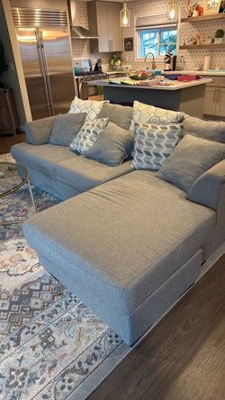Gray couch with chaise