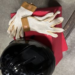 Riding Helmet & Gloves 