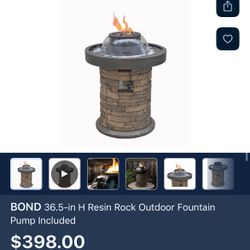 Outdoor Fire Fountain With Waterfall