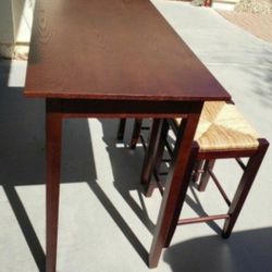 High Table And One Bar Stool Excellent Condition 