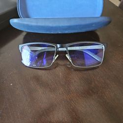 Link Occhiali 6111 Half-Rim Eyeglasses **FRAME ONLY** Black/Taupe 55-17-138 Used
