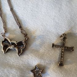 Sterling Silver Cross Star Bow Each One Sold Separately 