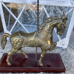 Brass Carousel Horse Decor