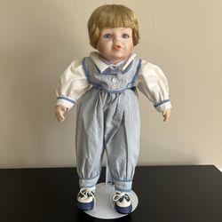 Moments Treasured Denny Porcelain Doll William Tung Tusco Hand Painted 14in